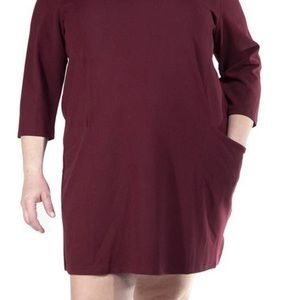 Nina Leonard Dress (Burgundy) NWT